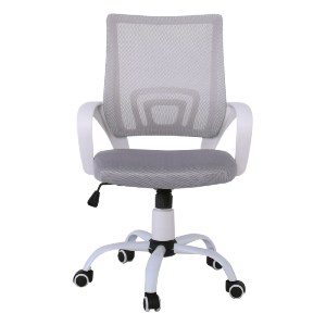 woo-37997 BF2101-S ΠΟΛΥΘΡΟΝΑ-PRO ΓΡΑΦΕΙΟΥ ΜΕ ΑΝΑΚΛΙΣΗ, ΒΑΣΗ ΜΕΤΑΛΛΟ ΒΑΦΗ ΑΣΠΡΟ, ΓΚΡΙ MESH