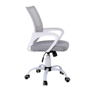 woo-37998 BF2101-S ΠΟΛΥΘΡΟΝΑ-PRO ΓΡΑΦΕΙΟΥ ΜΕ ΑΝΑΚΛΙΣΗ, ΒΑΣΗ ΜΕΤΑΛΛΟ ΒΑΦΗ ΑΣΠΡΟ, ΓΚΡΙ MESH