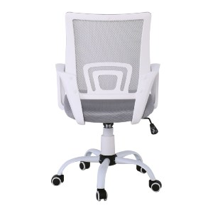 woo-37999 BF2101-S ΠΟΛΥΘΡΟΝΑ-PRO ΓΡΑΦΕΙΟΥ ΜΕ ΑΝΑΚΛΙΣΗ, ΒΑΣΗ ΜΕΤΑΛΛΟ ΒΑΦΗ ΑΣΠΡΟ, ΓΚΡΙ MESH