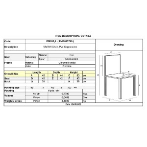 woo-38251 VIVIAN ΚΑΡΕΚΛΑ ΜΕΤΑΛΛΟ ΧΡΩΜΙΟ, PVC CAPPUCCINO
