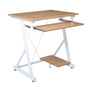 woo-38341 UNIT ΓΡΑΦΕΙΟ Η/Υ ΜΕΤΑΛΛΟ ΒΑΦΗ ΑΣΠΡΟ, MELAMINE ΑΠΟΧΡΩΣΗ SONOMA