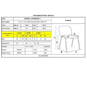 woo-38533_e-00022047_9-huge STUDY ΚΑΡΕΚΛΑ ΣΤΟΙΒΑΖΟΜΕΝΗ ΜΕΤΑΛΛΟ ΒΑΦΗ ΜΑΥΡΟ, PP ΜΑΥΡΟ