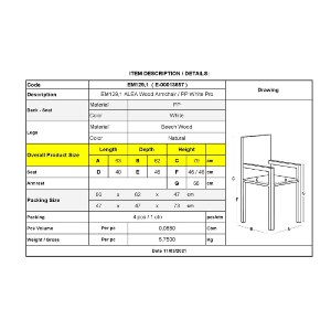 woo-39977_e-00013657_9-huge ALEA WOOD ΠΟΛΥΘΡΟΝΑ ΤΡΑΠΕΖΑΡΙΑΣ ΞΥΛΟ, PP ΑΣΠΡΟ