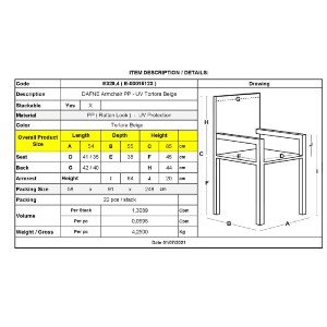 woo-40134_e-00015123_9-huge DAFNE ΠΟΛΥΘΡΟΝΑ ΤΡΑΠΕΖΑΡΙΑΣ ΚΗΠΟΥ ΣΤΟΙΒΑΖΟΜΕΝΗ, PP RATTAN LOOK UV PROTECTION, ΜΠΕΖ