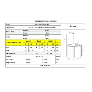 woo-40256_e-00020181_9-huge SALSA ΚΑΡΕΚΛΑ ΚΗΠΟΥ ΒΕΡΑΝΤΑΣ ΜΕΤΑΛΛΟ ΒΑΦΗ ΜΑΥΡΟ, WICKER ΓΚΡΙ