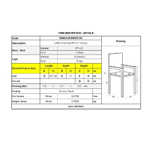 woo-40352 LARA ΠΟΛΥΘΡΟΝΑ PRO DINING ΣΤΟΙΒΑΖΟΜΕΝΗ, ALU SILVER, PP - UV PROTECTION ΑΠΟΧΡΩΣΗ TORTORA