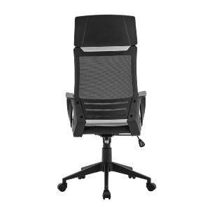 woo-40357 BF2500 ΠΟΛΥΘΡΟΝΑ ΓΡΑΦΕΙΟΥ ΔΙΕΥΘΥΝΤΗ MESH ΜΑΥΡΟ - PU ΜΑΥΡΟ