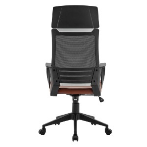 woo-40367_e-00023401_3-huge BF2500 ΠΟΛΥΘΡΟΝΑ ΓΡΑΦΕΙΟΥ ΔΙΕΥΘΥΝΤΗ MESH ΜΑΥΡΟ - PU ΚΑΦΕ