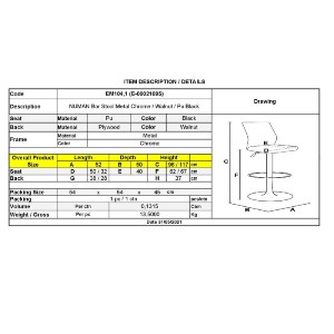 woo-40697_e-00021095_9-huge NUMAN ΣΚΑΜΠΟ BAR ΜΕ ΠΛΑΤΗ, ΧΡΩΜΙΟ, ΚΑΡΥΔΙ - ΡU ΜΑΥΡΟ, ΡΥΘΜΙΣΗ ΥΨΟΥΣ, ΠΕΡΙΣΤΡΕΦΟΜΕΝΟ