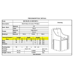 woo-41016 ALEA WOOD ΠΟΛΥΘΡΟΝΑ ΞΥΛΟ, ΡΡ ΜΑΥΡΟ