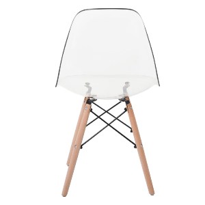 woo-41053 ART WOOD ΚΑΡΕΚΛΑ ΤΡΑΠΕΖΑΡΙΑΣ - ΚΟΥΖΙΝΑΣ, ΠΟΔΙΑ ΟΞΙΑ, ΚΑΘΙΣΜΑ PET CLEAR - 1 STEP K/D