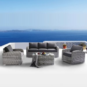 woo-42743 BELMAR LIVING SET ΣΑΛΟΝΙ ΚΗΠΟΥ ALU:3ΘΕΣ+2 ΠΟΛΥΘΡΟΝΕΣ+ΤΡΑΠΕΖΙ WICKER GREYWHITE, ΜΑΞ.ΓΚΡΙ ΣΚ.