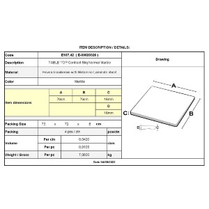 woo-42890 CONTRACT SLIQ NORMAL ΕΠΙΦΑΝΕΙΑ ΤΡΑΠΕΖΙΟΥ Τ.WERZALIT, ΑΠΟΧΡΩΣΗ MARBLE