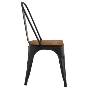 woo-43321 RELIX WOOD ΚΑΡΕΚΛΑ ΜΕΤΑΛΛΟ ΒΑΦΗ ΜΑΥΡΟ EXTRA MATTE, ΚΑΘΙΣΜΑ DARK OAK, ΣΤΟΙΒΑΖΟΜΕΝΗ