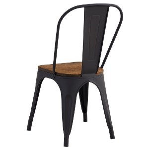 woo-43322 RELIX WOOD ΚΑΡΕΚΛΑ ΜΕΤΑΛΛΟ ΒΑΦΗ ΜΑΥΡΟ EXTRA MATTE, ΚΑΘΙΣΜΑ DARK OAK, ΣΤΟΙΒΑΖΟΜΕΝΗ
