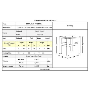 woo-43522_r-00024323_9-huge ΤΑΒΕΡΝΑΣ ΧΑΜΗΛΟ ΣΚΑΜΠΟ ΒΟΗΘΗΤΙΚΟ, ΟΞΙΑ ΑΒΑΦΟ ΜΕ ΚΑΘΙΣΜΑ ΨΑΘΑ - ΑΒΙΔΩΤΗ