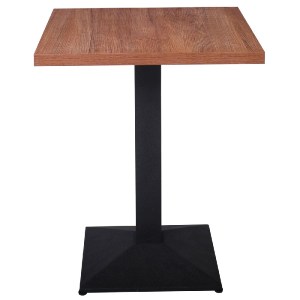 woo-43803 MARCO ΤΡΑΠΕΖΙ ΤΕΤΡΑΓΩΝΟ ΕΠΙΦΑΝΕΙΑ MELAMINE ΚΑΡΥΔΙ ΒΑΣΗ ΜΕΤΑΛΛΟ ΜΑΥΡΟ 41X41CM