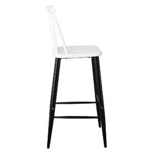 woo-44232 LAVIDA ΣΚΑΜΠΟ BAR ΜΕ ΠΛΑΤΗ, ΜΕΤΑΛΛΟ ΒΑΦΗ ΜΑΥΡΟ, PP ΑΣΠΡΟ