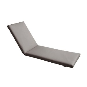 woo-44247 SUNLOUNGER ΜΑΞΙΛΑΡΙ ΞΑΠΛΩΣΤΡΑΣ PVC ΓΚΡΙ ΜΕ ΦΕΡΜΟΥΑΡ & VELCRO (FOAM+POLYESTER)