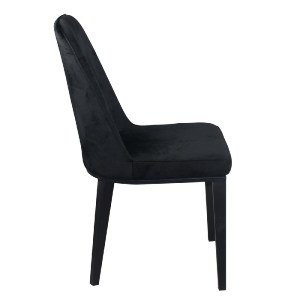 woo-44366 CASTER ΚΑΡΕΚΛΑ ΤΡΑΠΕΖΑΡΙΑΣ ΚΟΥΖΙΝΑΣ, ΜΕΤΑΛΛΟ ΒΑΦΗ ΜΑΥΡΟ ΥΦΑΣΜΑ VELURE ΜΑΥΡΟ
