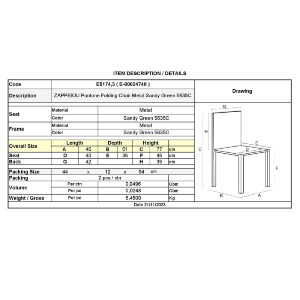 woo-45249 ΖΑΠΠΕΙΟΥ PANTONE ΚΑΡΕΚΛΑ ΚΗΠΟΥ-ΒΕΡΑΝΤΑΣ, ΠΤΥΣΣΟΜΕΝΗ, ΜΕΤΑΛΛΟ ΒΑΦΗ SANDY GREEN 5635C