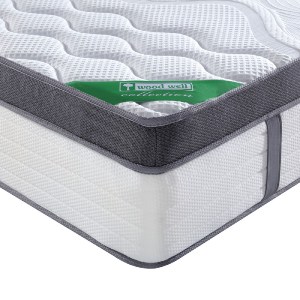 woo-45331 ΣΤΡΩΜΑ POCKET SPRING 5-ZONE GEL MEMORY FOAM+LATEX, ROLL PACK (4)