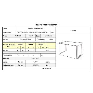 woo-45354_e-00022246_9-huge TOLEDO ΤΡΑΠΕΖΑΚΙ ΣΑΛΟΝΙΟΥ ΚΑΘΙΣΤΙΚΟΥ, ΜΕΤΑΛΛΟ ΒΑΦΗ ΧΡΥΣΟ, ΓΥΑΛΙ CLEAR TEMPERED