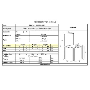 woo-45416 MODA ΚΑΡΕΚΛΑ-PRO ΣΤΟΙΒΑΖΟΜΕΝΗ PP - UV PROTECTION, ΑΠΟΧΡΩΣΗ ΑΝΘΡΑΚΙ