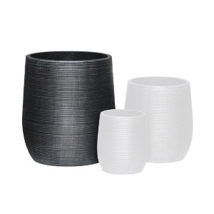 woo-45715 FLOWER POT-16 Φ45X50CM, CEMENT ΑΠΟΧΡΩΣΗ ANTHRACITE