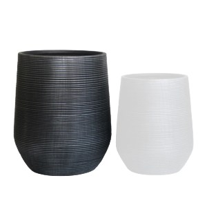 woo-45755 FLOWER POT-17 Φ53X63CM, CEMENT ΑΠΟΧΡΩΣΗ ANTHRACITE