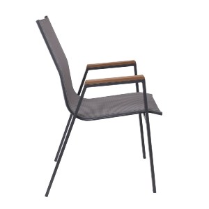 woo-45913 VIRNA ΠΟΛΥΘΡΟΝΑ ΚΗΠΟΥ ΒΕΡΑΝΤΑΣ, ΜΕΤΑΛΛΟ ΒΑΦΗ ΑΝΘΡΑΚΙ TEXTILENE ΓΚΡΙ,POLYWOOD ΦΥΣΙΚΟ