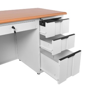 woo-46665_e-00025165_1-huge ΓΡΑΦΕΙΟ 6-ΣΥΡΤΑΡΙΑ, ΜΕΤΑΛΛΟ ΒΑΦΗ ΑΣΠΡΟ, ΕΠΙΦΑΝΕΙΑ ΑΠΟΧΡΩΣΗ MAPLE