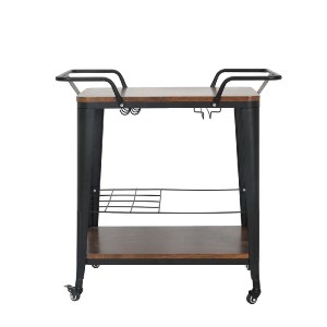 woo-46965 RELIX TROLLEY BAR-PRO ΜΕΤΑΛΛΟ ΒΑΦΗ ΜΑΥΡΟ, MDF ΑΠΟΧΡΩΣΗ ΚΑΡΥΔΙ