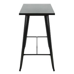 woo-46968 RELIX ΤΡΑΠΕΖΙ BAR-PRO, ΜΕΤΑΛΛΟ ΒΑΦΗ ΜΑΥΡΟ