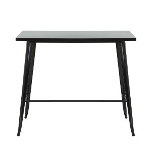 woo-46969 RELIX ΤΡΑΠΕΖΙ BAR-PRO, ΜΕΤΑΛΛΟ ΒΑΦΗ ΜΑΥΡΟ