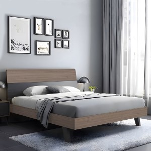 woo-47054 VANITY ΚΡΕΒΑΤΙ ΔΙΠΛΟ, ΓΙΑ ΣΤΡΩΜΑ 160X200CM, ΑΠΟΧΡΩΣΗ SONOMA OAK-GREY