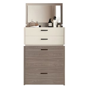 woo-47058 VANITY ΤΟΥΑΛΕΤΑ ΜΕ ΕΝΣΩΜΑΤΩΜΕΝΟ ΚΑΘΡΕΠΤΗ & ΣΚΑΜΠΟ ΑΠΟΧΡΩΣΗ SONOMA OAK-CREAM