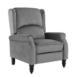 woo-47195 SIMPLE RELAX ΠΟΛΥΘΡΟΝΑ ΜΠΕΡΖΕΡΑ ΣΑΛΟΝΙΟΥ, ΚΑΘΙΣΤΙΚΟΥ, ΥΦΑΣΜΑ VELURE ΓΚΡΙ
