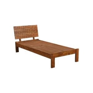 woo-47350 CAPITAL ΚΡΕΒΑΤΙ ΜΟΝΟ, ΓΙΑ ΣΤΡΩΜΑ 90X200CM, ΑΚΑΚΙΑ ΦΥΣΙΚΟ