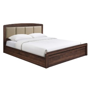 woo-47399 LIFE LUX ΚΡΕΒΑΤΙ ΔΙΠΛΟ ΓΙΑ ΣΤΡΩΜΑ 160X200CM, ΑΠΟΧΡΩΣΗ ΚΑΡΥΔΙ, ΚΕΦΑΛΑΡΙ PU ΜΠΕΖ