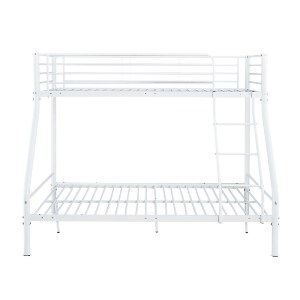 woo-47524 DOUBLE ΚΡΕΒΑΤΙ ΚΟΥΚΕΤΑ ΜΕΤΑΛΛΟ ΒΑΦΗ ΑΣΠΡΟ ( ΓΙΑ ΣΤΡΩΜΑΤΑ 140X190CM & 90X190CM)