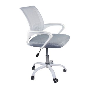 woo-47575 BF2101-SC *ΔΙΑΛΟΓΗΣ* ΠΟΛΥΘΡΟΝΑ ΓΡΑΦΕΙΟΥ ΧΩΡΙΣ ΑΝΑΚΛΙΣΗ ΑΣΠΡΟ - MESH ΓΚΡΙ