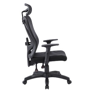 woo-47905 BF3750 ΠΟΛΥΘΡΟΝΑ ΓΡΑΦΕΙΟΥ ΔΙΕΥΘΥΝΤΗ, MESH ΜΑΥΡΟ, ΜΠΡΑΤΣΑ UP-DOWN