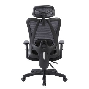woo-47906 BF3750 ΠΟΛΥΘΡΟΝΑ ΓΡΑΦΕΙΟΥ ΔΙΕΥΘΥΝΤΗ, MESH ΜΑΥΡΟ, ΜΠΡΑΤΣΑ UP-DOWN
