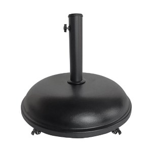 woo-48564 ΒΑΣΗ ΟΜΠΡΕΛΑΣ ΤΣΙΜΕΝΤΟ/ΜΕΤΑΛΛΟ ΑΠΟΧΡΩΣΗ ΜΑΥΡΟ, ΜΕ ΡΟΔΕΣ