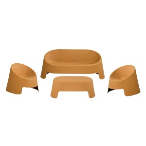 woo-48608 COLT SET ΚΗΠΟΥ ΚΑΘΙΣΤΙΚΟ: ΤΡΑΠΕΖΑΚΙ + ΚΑΝΑΠΕ 2ΘΕΣΙΟ + 2 ΚΑΡΕΚΛΕΣ, PP-UV ΚΡΟΚΙ
