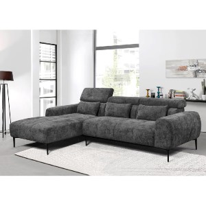 woo-48878 ELORA ΚΑΝΑΠΕΣ ΣΑΛΟΝΙΟΥ ΔΕΞΙΑ ΓΩΝΙΑ, ΑΝΑΚΛΙΝΟΜΕΝΑ ΚΕΦΑΛΑΡΙΑ, ΥΦΑΣΜΑ ΓΚΡΙ