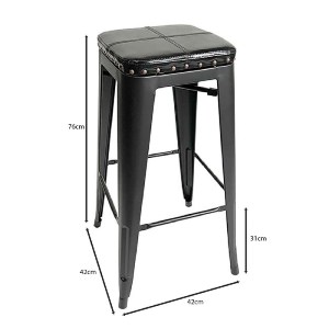 woo-50642_e-00025804_9-huge RELIX ΣΚΑΜΠΟ BAR ΣΤΟΙΒΑΖΟΜΕΝΟ, ΜΕΤΑΛΛΟ ΒΑΦΗ ΜΑΥΡΟ, PU ΜΑΥΡΟ