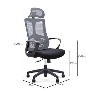 woo-50678_e-00026001_9-huge BF8600 ΠΟΛΥΘΡΟΝΑ ΓΡΑΦΕΙΟΥ ΔΙΕΥΘΥΝΤΗ, MESH ΓΚΡΙ, ΥΦΑΣΜΑ ΜΑΥΡΟ