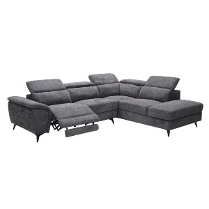 woo-50741 ROMEO ΚΑΝΑΠΕΣ-RELAX, ΑΡΙΣΤΕΡΗ ΓΩΝΙΑ,ΥΦΑΣΜΑ ΓΚΡΙ, ΑΠΟΘ.ΧΩΡΟΣ, ΜΙΑ ΘΕΣΗ ΜΕ ΗΛΕΚΤΡΙΚΗ ΑΝΑΚΛΗΣΗ